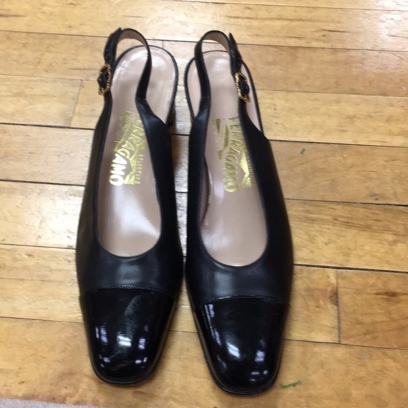 Salvatore Ferragamo Shoes - EUC 9Aaa Ferragamo SlingBack kitten heel pumps